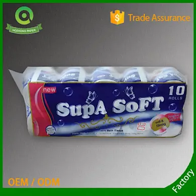 Virgin Wood Pulp Toilet Paper Rolls